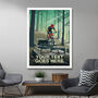 Personalised Mountain Bike Forest Poster, thumbnail 3 of 6