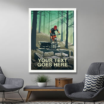Personalised Mountain Bike Forest Poster, 3 of 6