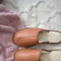 Men's Leather Beige Mule Slippers, thumbnail 5 of 6