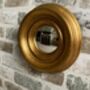 19cm Gold Convex Wall Mirror Porthole Fisheye Design, thumbnail 5 of 8