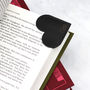 Personalised Leather Heart Page Corner Bookmark, thumbnail 7 of 12