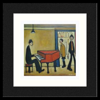 Framed 'Piano Man' Print. Lowry Style, 2 of 4