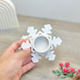 Christmas Snowflake Candle Holder And Tealight Holder, thumbnail 7 of 9