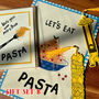 Pasta Gift Sets For Carb Lovers And Foodies – “Let’s Eat Pasta” And “Love You More Than Pasta” A4 Art Prints, Tomato Charm Earrings, Bookmark And Greeting Card, thumbnail 3 of 12