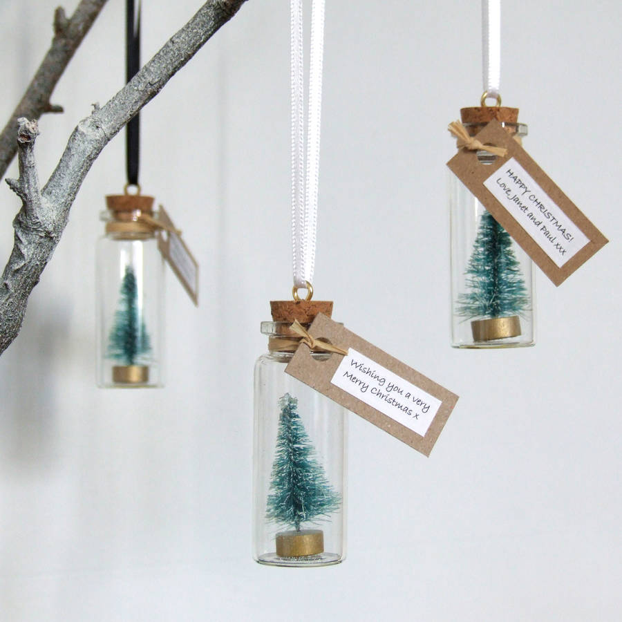 Personalised Miniature Christmas Tree Decoration