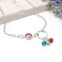 Sterling Silver Mother And Children Birthstone Eternity Ring Bracelet, thumbnail 2 of 4