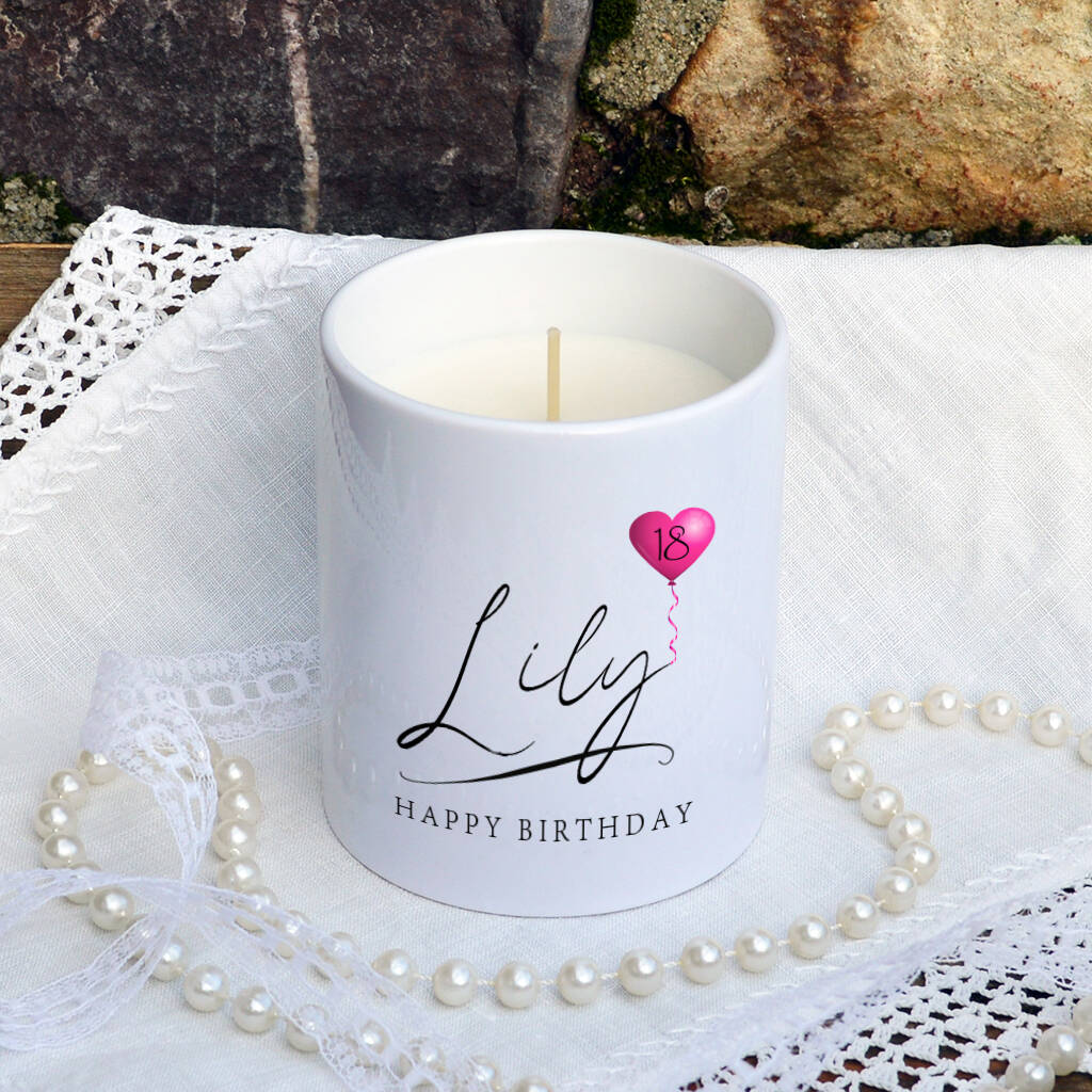 Personalised 18th Birthday Candle By Andrea Fays