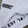 Personalised Daddy 'Est' Organic Hoody, thumbnail 1 of 3