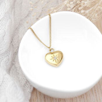 Personalised Celestial Heart Pendant Necklace, 3 of 7