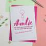 Personalised Auntie Character Birthday Card, thumbnail 3 of 3