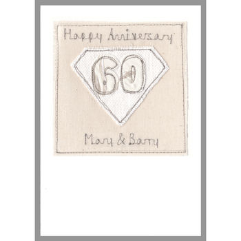 Personalised Diamond 60th Wedding Anniversary Card, 2 of 12