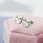 Cute Baby Owl Face Stud Earrings In Sterling Silver, thumbnail 1 of 11