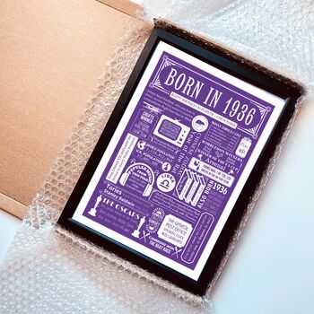 1936 Personalised 90th Birthday Fact Print Gift, 9 of 11