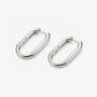 Oval Hoop Earrings, thumbnail 3 of 3