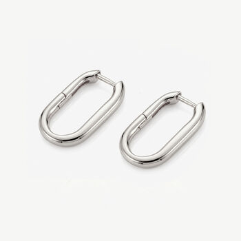 Oval Hoop Earrings, 3 of 3