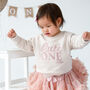 'Cute One' First Birthday Sweatshirt Jumper Personalised With Child's Name, thumbnail 1 of 5