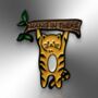 Small Hang In There Cat Tiger Cat Enamel Pin, Encouragement Brooch Badge, Mental Health, Supportive Friendship Gift, thumbnail 3 of 8