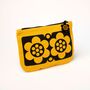 Yellow Hornsea Geo Flower Pouch, thumbnail 1 of 2