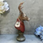 26cm Red Gentleman Stag Bust – Mini Deer Suit Figurine, thumbnail 3 of 12