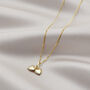 9ct Gold Double Heart Charm Necklace, thumbnail 1 of 6