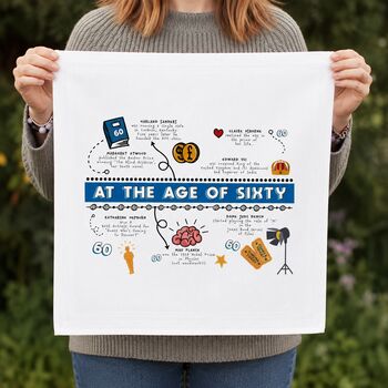 Personalised 60th Birthday Pair Of Handkerchiefs Gift, 3 of 11