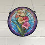 Gladiolus Stained Glass Effect Suncatcher, thumbnail 1 of 6