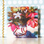 Hellebores And Vinca Greetings Card, thumbnail 2 of 5