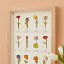 Flowers Of The Month Framed 3D Wall Art, thumbnail 3 of 5