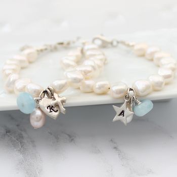 Pearl And Birthstone Christening Bracelet, 3 of 12