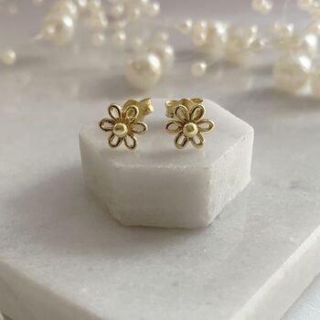 Thank You For Helping Me Grow Yellow Gold Earrings, 2 of 4