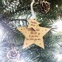 Babies First Christmas Wooden Star Christmas Decoration, thumbnail 4 of 5