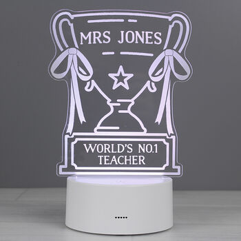 Teacher Gifts Trophy LED Light Thank You Present, 3 of 12