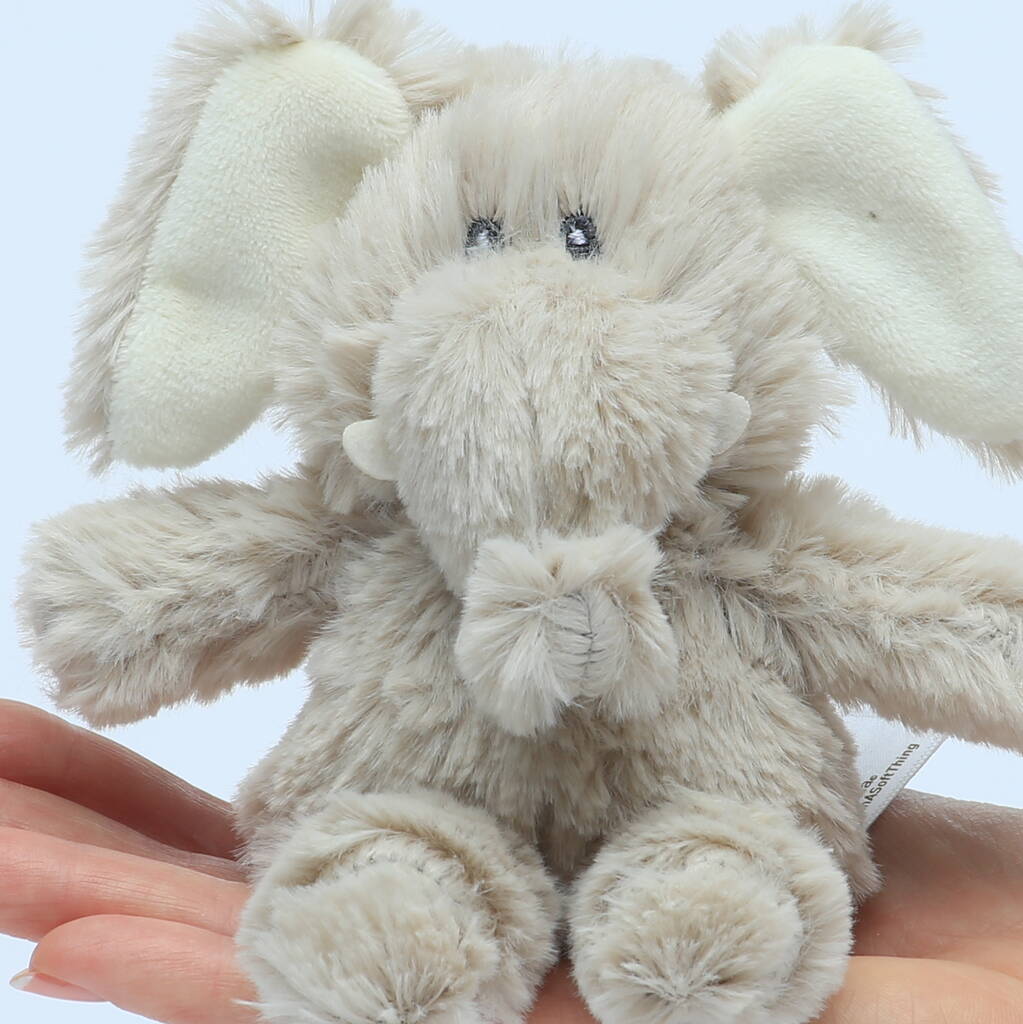 Elephant Mini Soft Toy, Suitable From Birth, Gift Boxed, 1 of 5