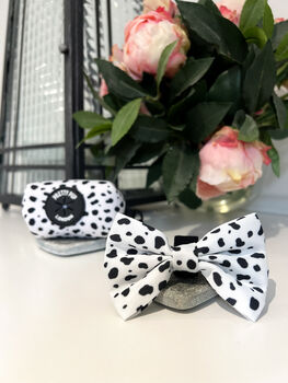 Deluxe Dalmatian Print Pet Bow Tie, 3 of 10