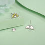 Sterling Silver Lime Slice Stud Earrings, thumbnail 3 of 11