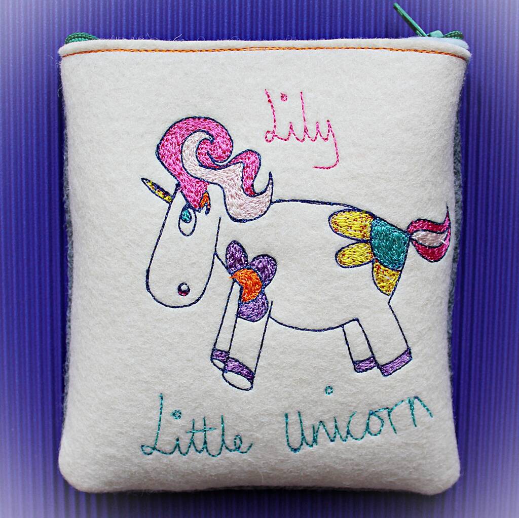 Personalised Unicorn Purse, Embroidered, 1 of 12