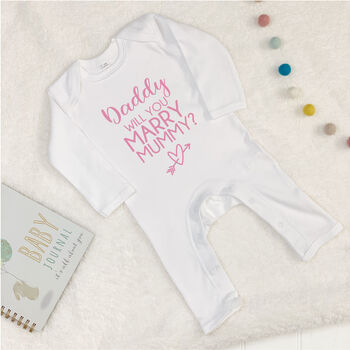 Mummy, Will You Marry Daddy Proposal Babygrow, 5 of 8