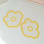 Flower Floral Transparent Coasters Pink And Yellow, thumbnail 3 of 4