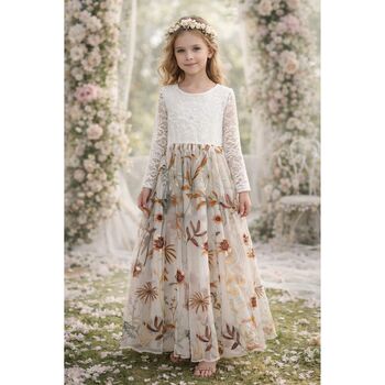 Enchanted Snow Long Sleeve Dress With Closed Back, 4 of 7