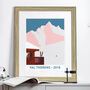 Personalised Skier In The Mountains Fine Art Print, thumbnail 1 of 4