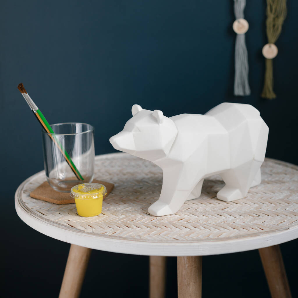 Paint Your Own Ceramic Faceted Animal Ornament Kit By Star Glazers