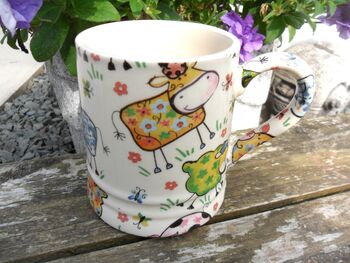 Tankard Mug In Crazy Farm Design, 5 of 8