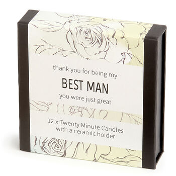 Best Man Thank You, Relaxation Candle Wedding Gift Set, 2 of 12