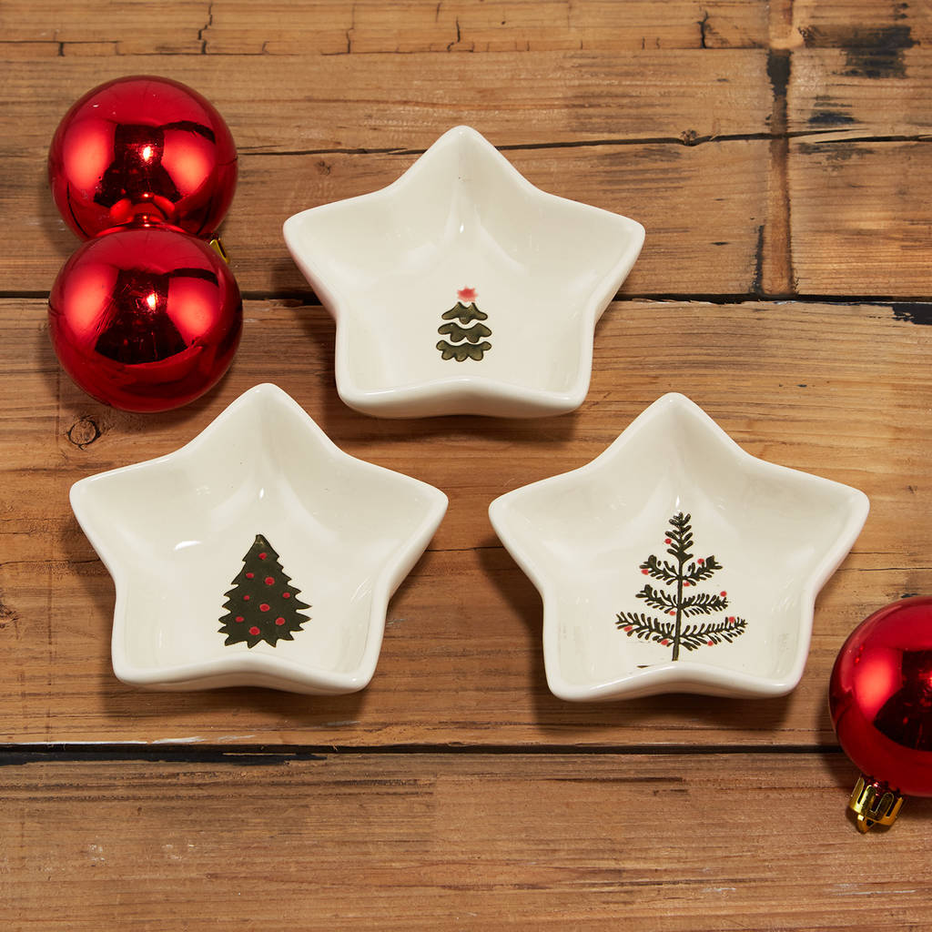 mini christmas tree trinket dishes by marquis & dawe 