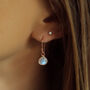 Rose Gold Vermeil Mini Heart Gemstone Earrings, thumbnail 1 of 7