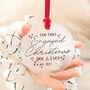 Our First Engaged Christmas Personalised G Decoration, thumbnail 1 of 4