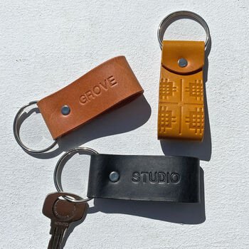Personalised Leather Keyring With Welsh Detail, 10 of 10