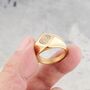 Personalised Gold Signet Ring For Men And Women, Engraved Initials, thumbnail 1 of 12