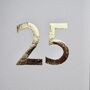 Handmade Gold Leaf 75th / Any Number Birthday Card, thumbnail 4 of 7