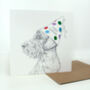 Wire Haired Dachshund Illustrated Birthday Card, thumbnail 1 of 3